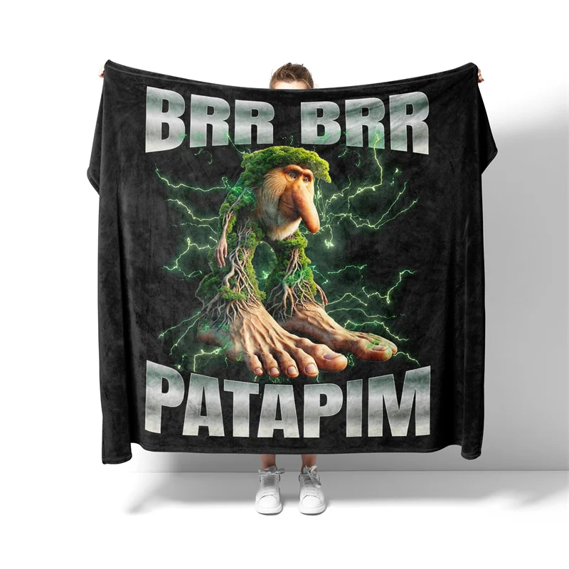 

Aertemisi Brr Brr Patapim Italian Brainrot Забавное одеяло для домашних животных с мемами для маленьких, средних и больших собак, кошек, щенков, котят, дивана, дивана-кровати