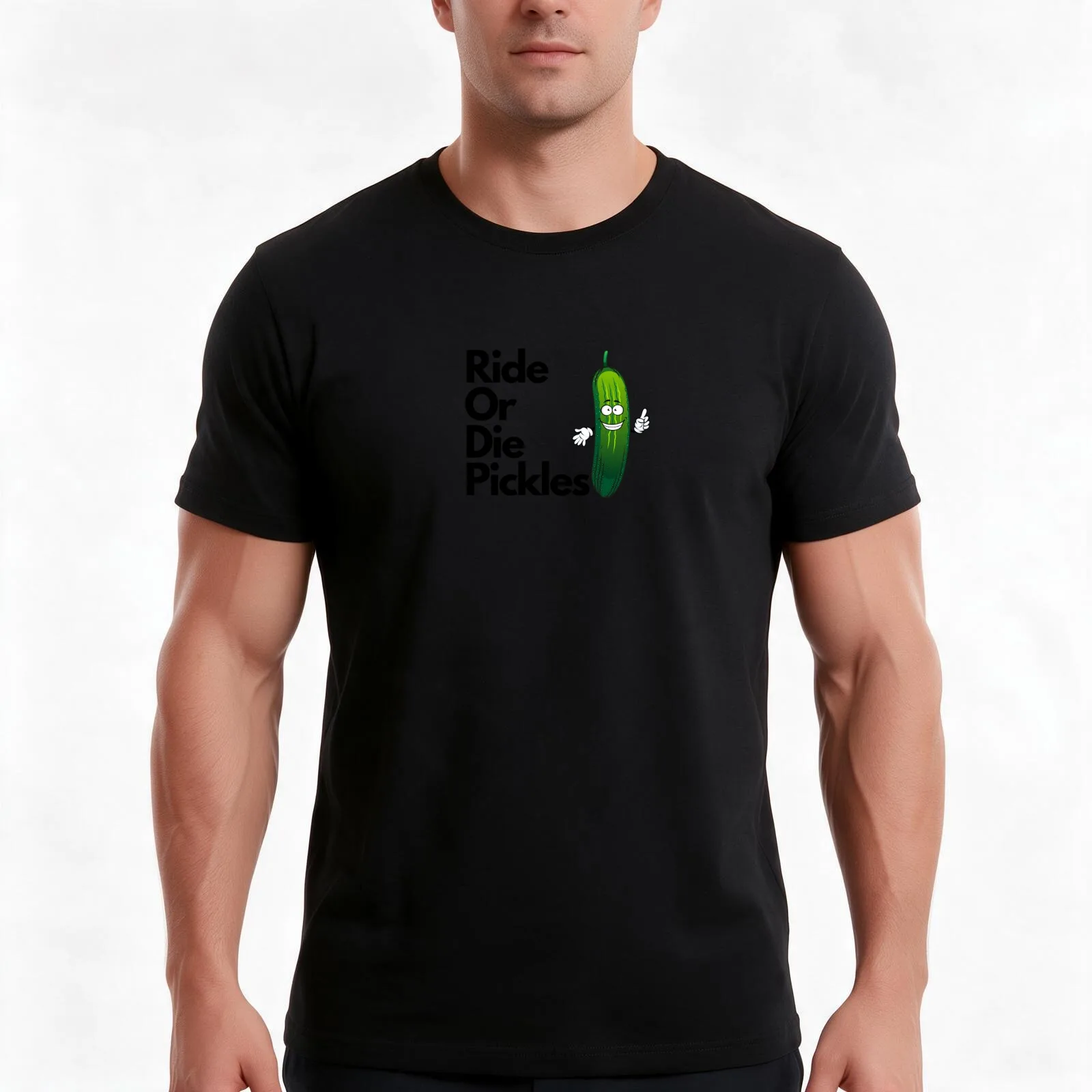 Ride or die pickles T-Shirt Summer Casual Cotton Tee Oversized Streetwear Tops Vintage Graphic Print Loose Fit Short Sleeve