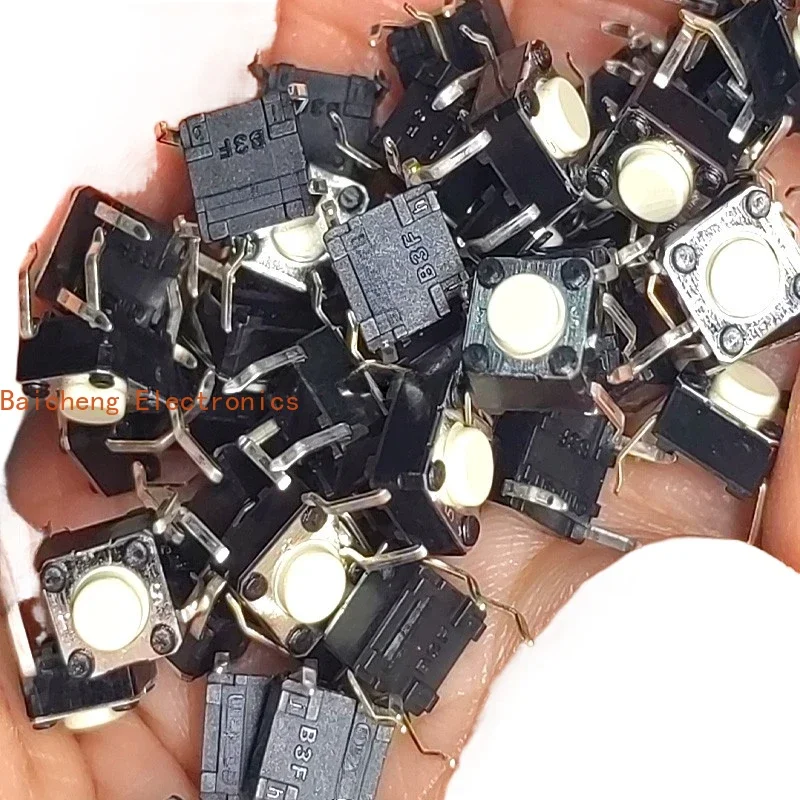 10PCS Reset micro B3F-1000 touch switch 6x6x4.3 white mouse button 4-pin