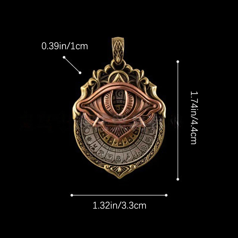 قلادة توجيه التارو - قلادة عين للجميع رؤية، مجوهرات العرافة الغامضة، رمز التنوير الروحي #6