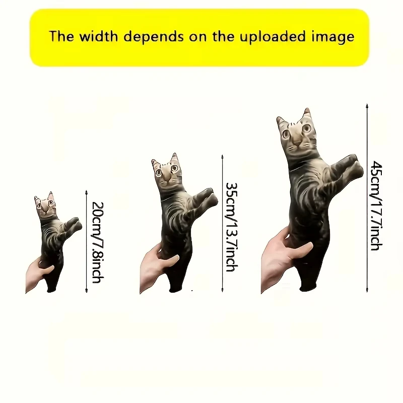 2D Custom Pet Photo Pillow Double Sided Print Irregular Shape Cat Dog Plush Cushion Personalized Pet Memorial Keepsake Home Deco