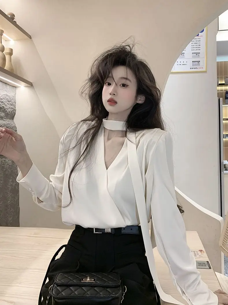 

New Spring Women Fashion Blouses 2024 Solid Color Female Clothes Loose Shirt Long Sleeve Blouse OL Feminine Blusa F155