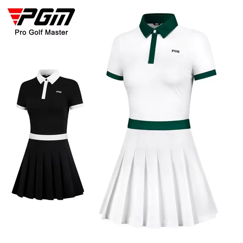 

PGM New Golf женское летнее платье Slim Fit спортивная женская плиссированная юбка PGM Golf женское платье Slim