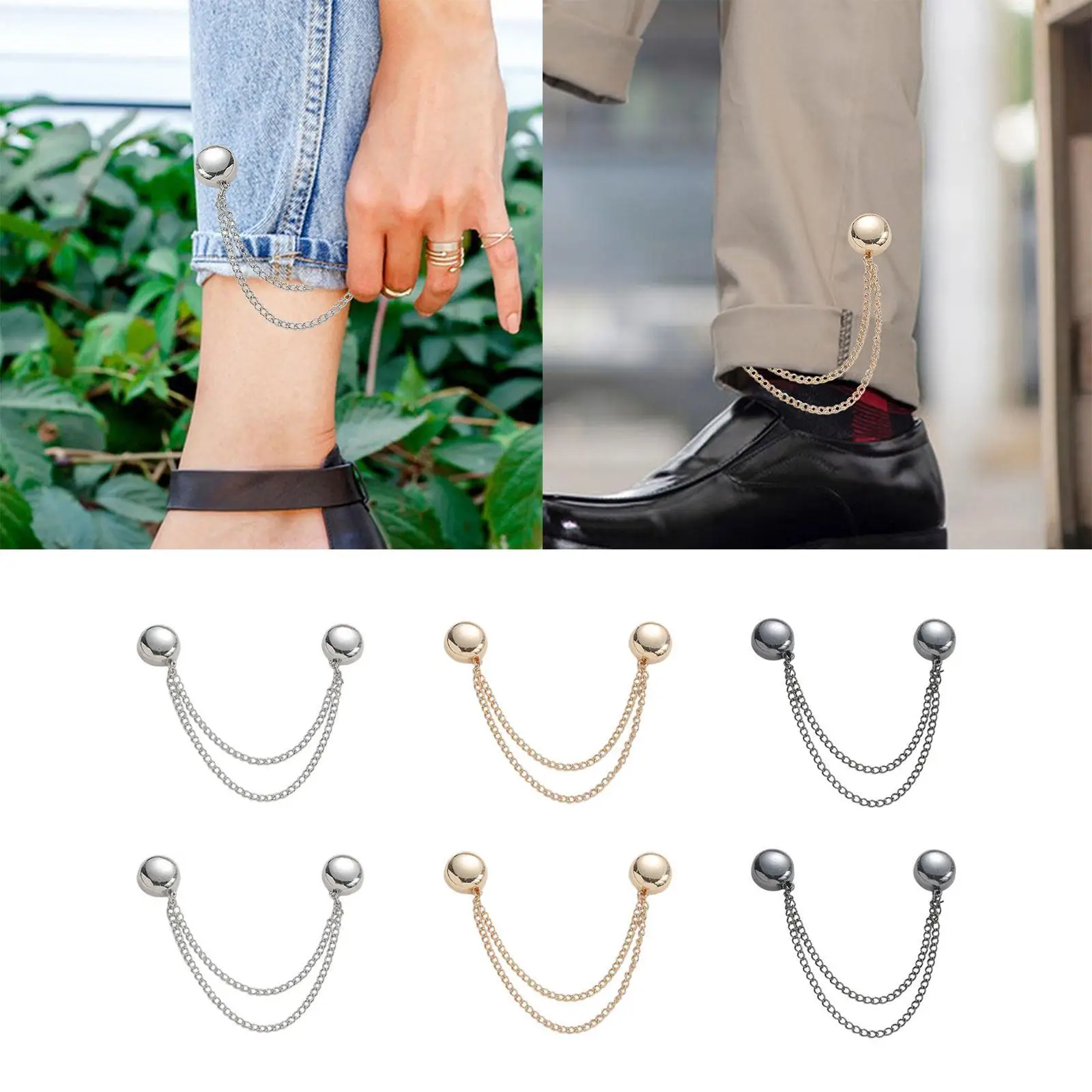 Clothing Clip Clothing Cinch Clip Hem Shortening Device Removable Button Clip Pinless Brooch for Cuff Shirt