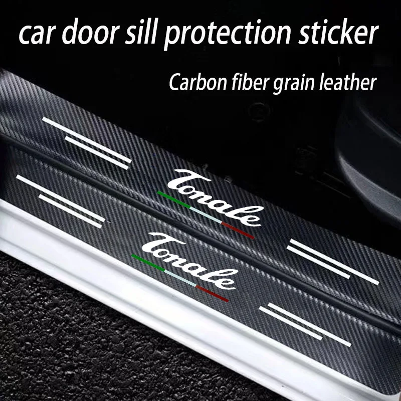 Car Door Sill Protector Welcome Pedal Cover Anti-drity Anti-scratch Strip Protective Strip For Alfa Romeo Tonale Car Accessorie