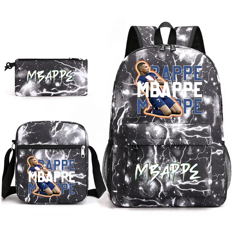 printed student school bag set children's backpack pencil bag shoulder bag 3-piece set