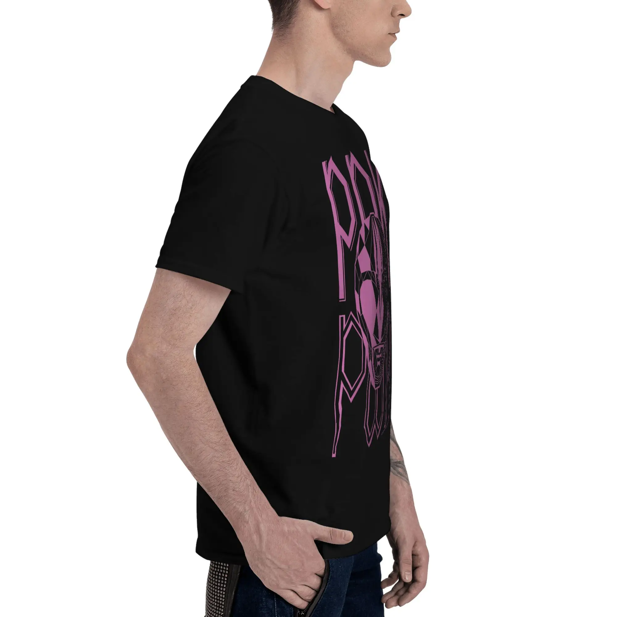 Bandai Power Rangers Pink Ranger Geometric Helmet Logo Men T-Shirt Clothes  Humor Tee Shirt Short Sleeve fugees 100% Cotton view 3