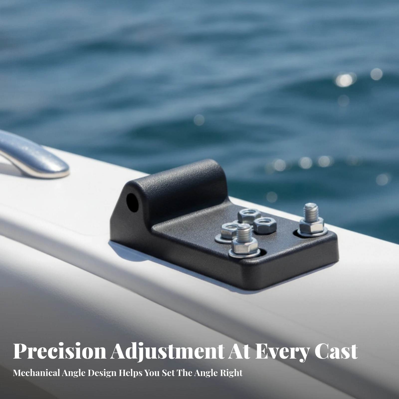 Downrigger Mounting Bracket Angled Downrigger Bracket Mounting Block with Hardware Slim Secure for Anglers view 3