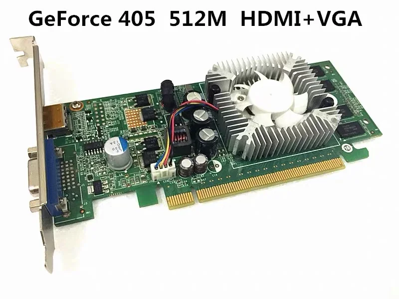 GeForce405 G405 Desktop PC Real 512M PCI-E Graphics Card  + VGA