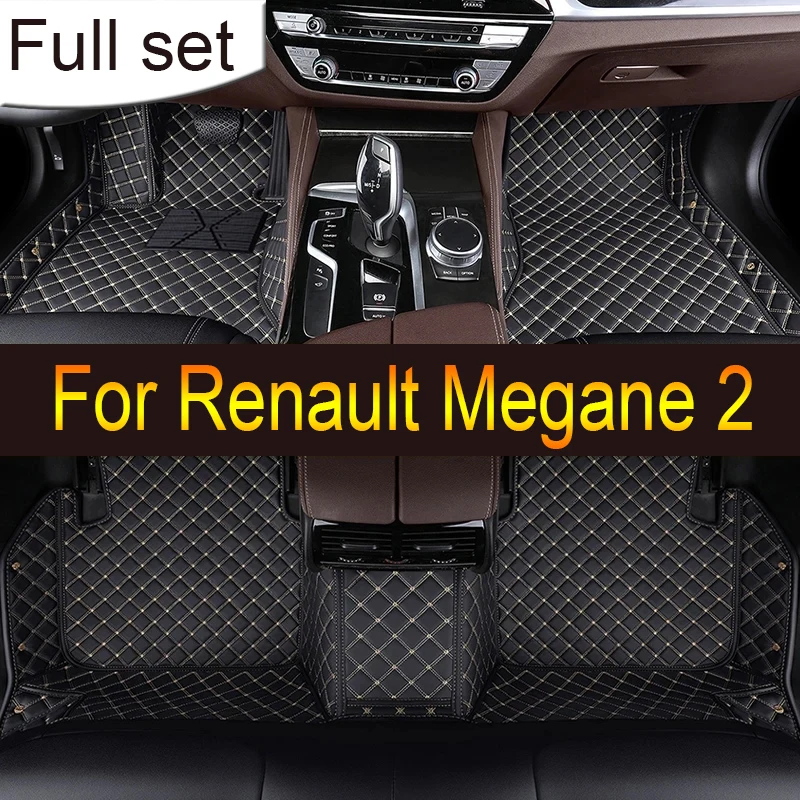 

Автомобильные коврики на заказ для Renault Megane 2 2003 2004 2005 2006, автомобильные роскошные кожаные коврики для мужчин и женщин, полное покрытие
