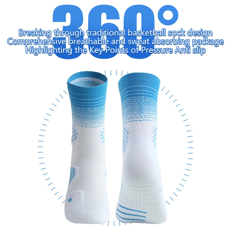 Professional Basketball Socks Sport For Men Outdoor Cycling Climbing Running Fast-drying Breathable Adult Non-Slip US 6-10