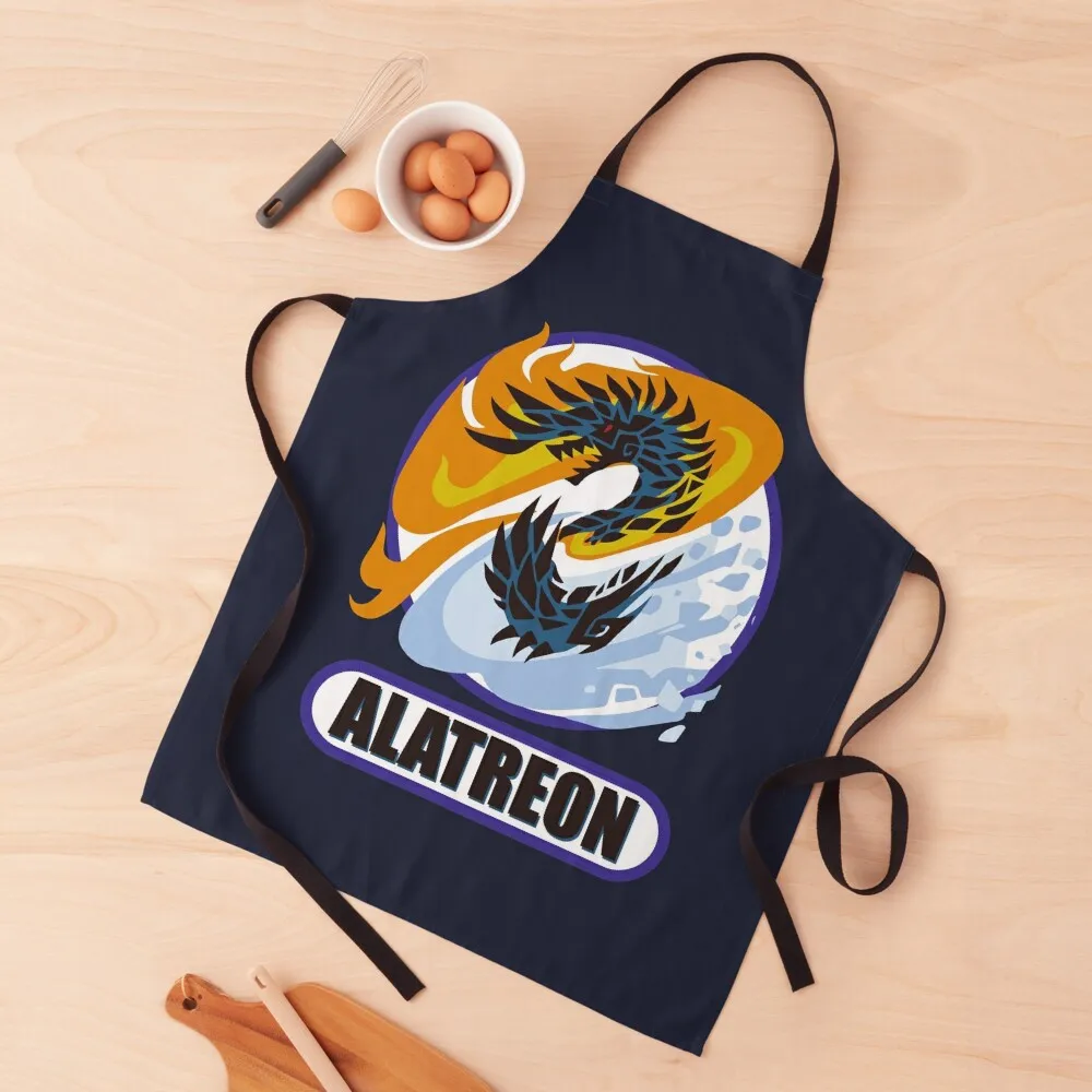 

Monster Hunter World Iceborne - Alatreon Apron New year's kitchen woman Camping Custom Apron