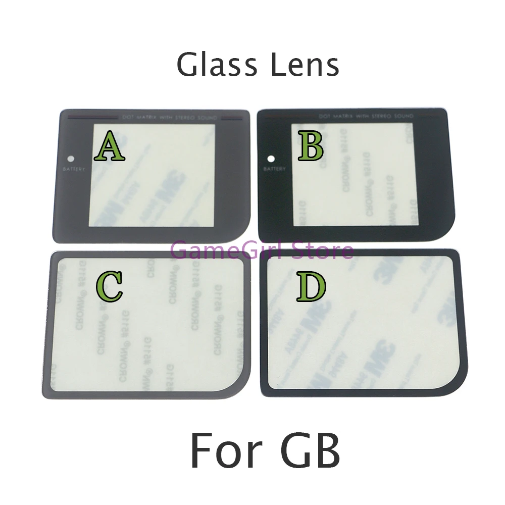 

50pcs Replacement Black Grey Protective Screen Glass Lens for Gameboy Classic GB Game Console Accessories