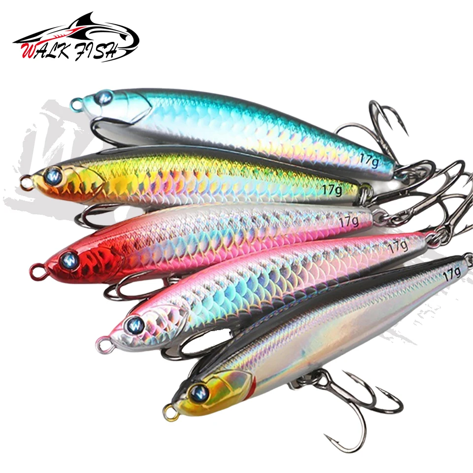 WALK FISH 1 Stück 12g-28g Sinkender Weitwurf-Pencil-Hardbait, Stickbait-Wobbler für Salzwasser, Meerbarsch, Forelle, Hecht, Angelzubehör – Detail 7