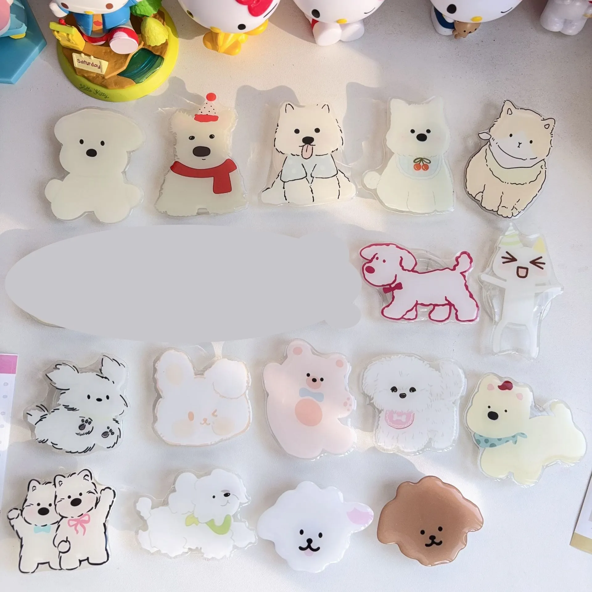 

Прекрасный держатель для мобильного телефона с щенком, подставка для мобильного телефона, кронштейн для IPhone 16, 14, складной Hoder Samsung Huawei