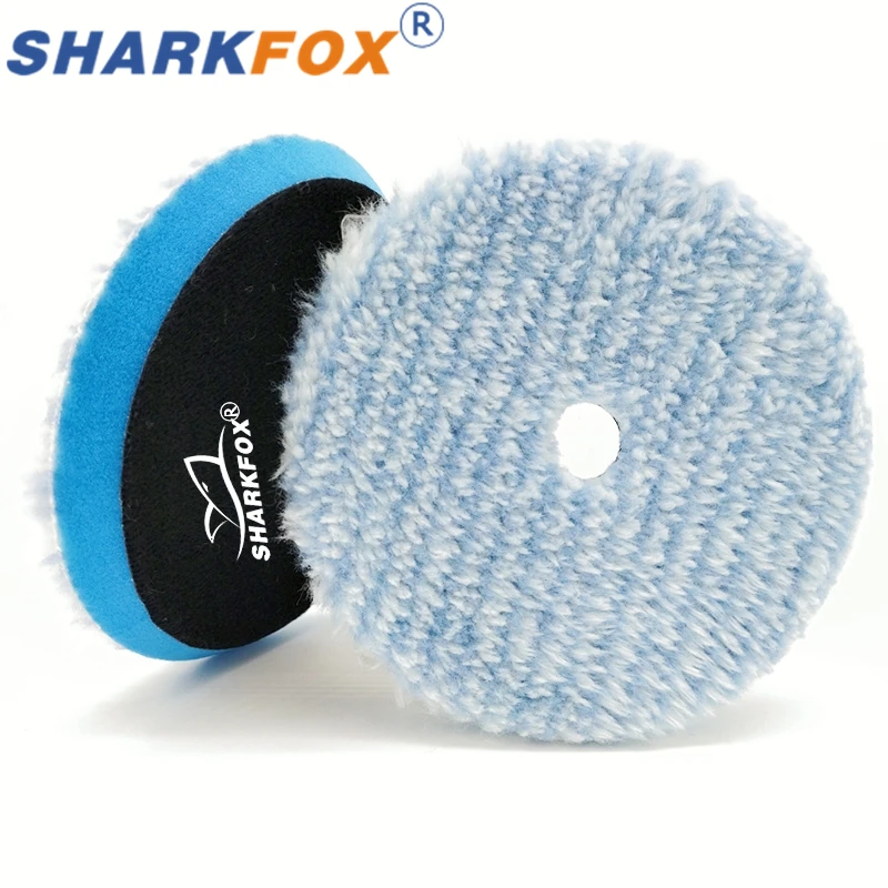 

Sharkfox 5/6inch New Blue Microfiber Polishing Pad For Cars Body Polish Micro Fiber Polishing Wheels For DA/RO Car Polisher