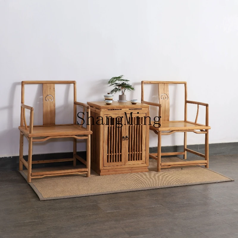 FG household advanced sense solid wood leisure seat three-piece combination chair new Chinese zen taishi chair