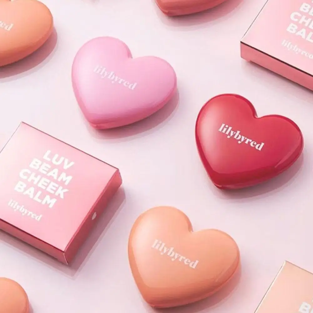 أحمر خدود على شكل قلب مقاوم للماء ومقاوم للتلطخ ويدوم طويلاً يخلق مظهرًا طبيعيًا غير لامعًا، لوحة تحديد الوجه الناعمة #1