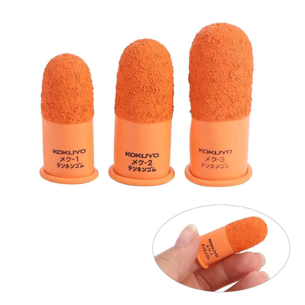 Multi-purpose Non-slip Finger Cover Counting Anti-static Fingertips Protector Gloves Reusable Natural Rubber Orange Finger Cots
