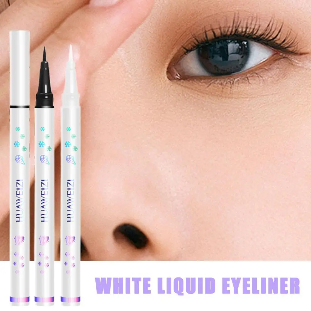 Stylo Eyeliner liquide blanc couché, crayon ver à soie, éclaircit les coins imperméables, fard à paupières lisse, Pigment pour les yeux Ultra-fin de V4Y8