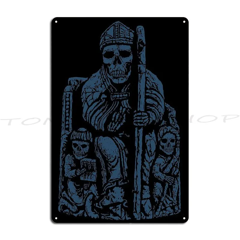Dead Bishop Chess Piece Metal Sign Club Create Wall Cave Garage Print Tin Sign Poster