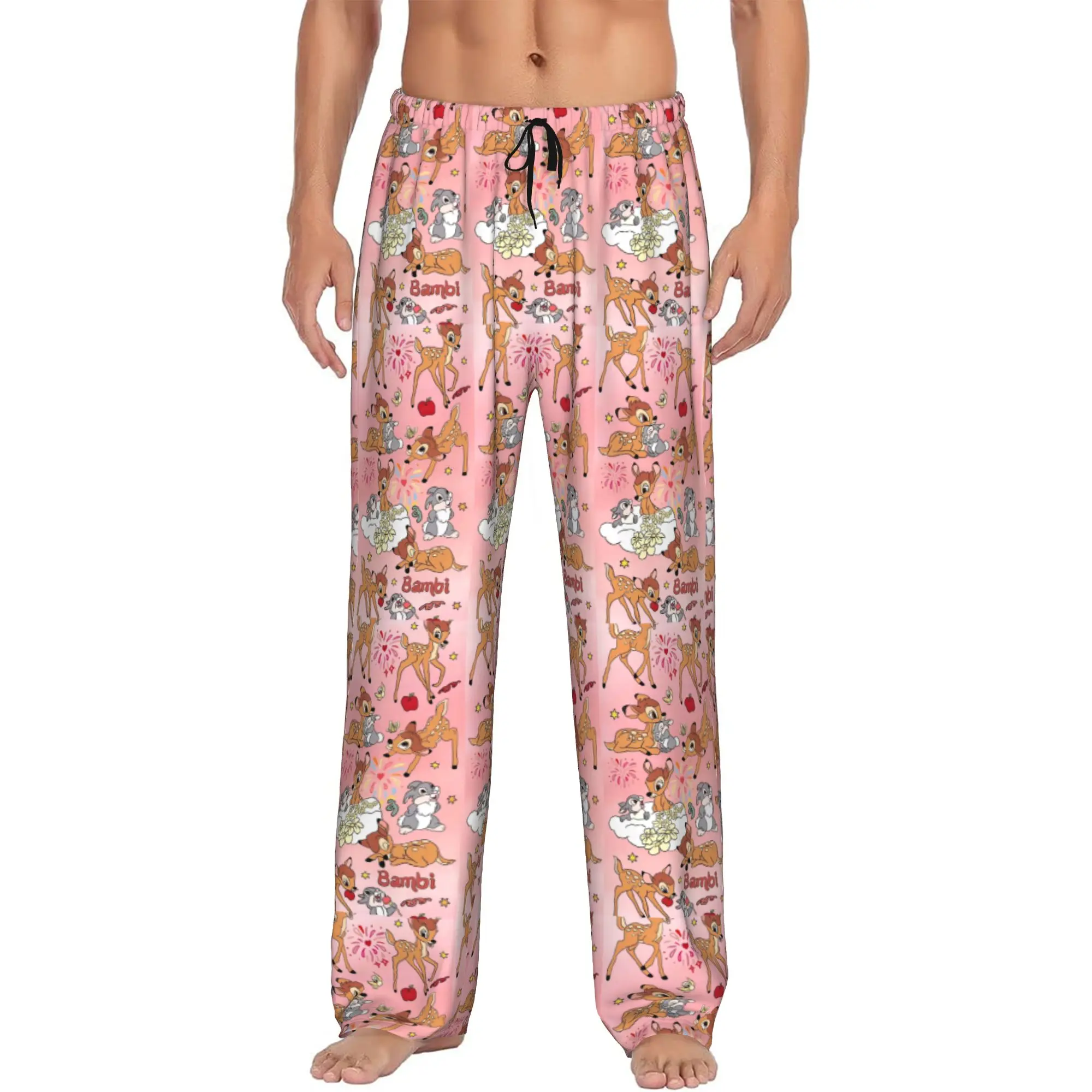 

Custom B-Bambies Anime Pajama Pants Sleepwear Men's Elastic Waistband Sleep Lounge Bottoms with Pockets