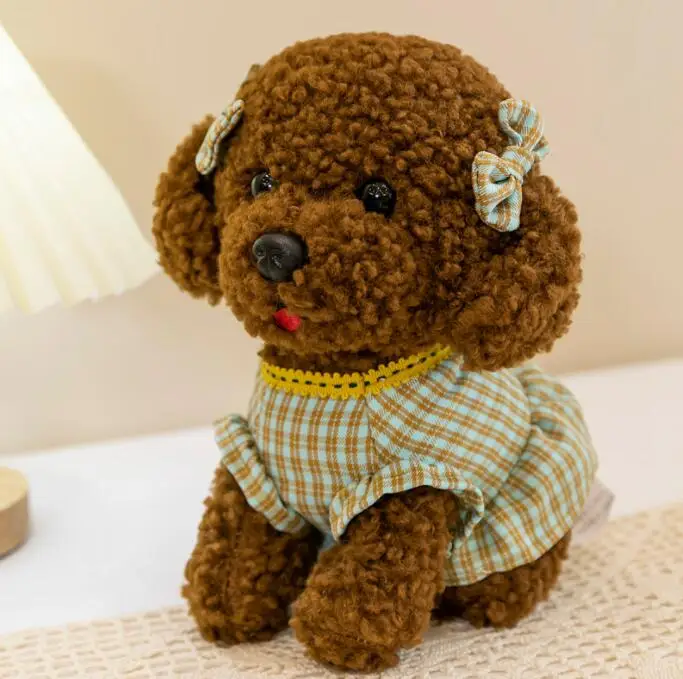 plush dog toy hairy Real Life Teddy Dog Poodle Plush Toys Suffed Animal Doll For Christmas Birthday Gift