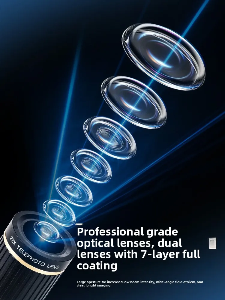 تلسكوب الحفلات الموسيقية للهاتف المحمول عدسة المقربة أحادية العين عالية الوضوح رؤية الموسيقى مهرجان اطلاق النار مجموعة عدسات الهاتف المحمول #4