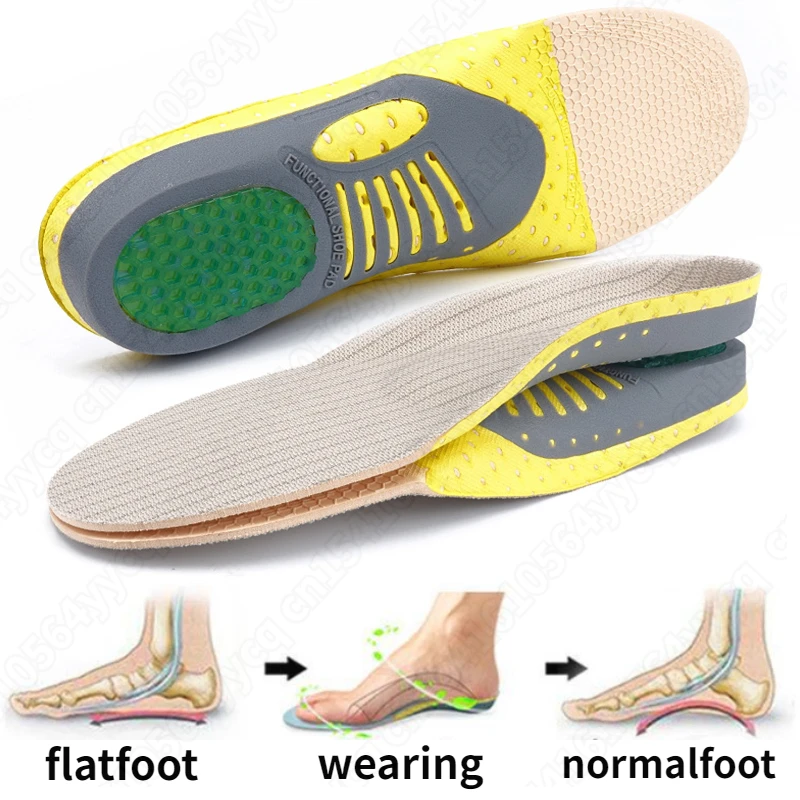 Insoles For Shoes Sole Orthotic High Arch Support Insoles Deodorant Relief Foot Valgus Pain Orthopedic Work Shoes Pad