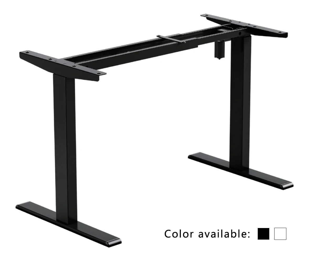 Cold-rolled Steel Height-adjustable Table Legs Ergonomic Black and White Single-motor Lifting Table Legs