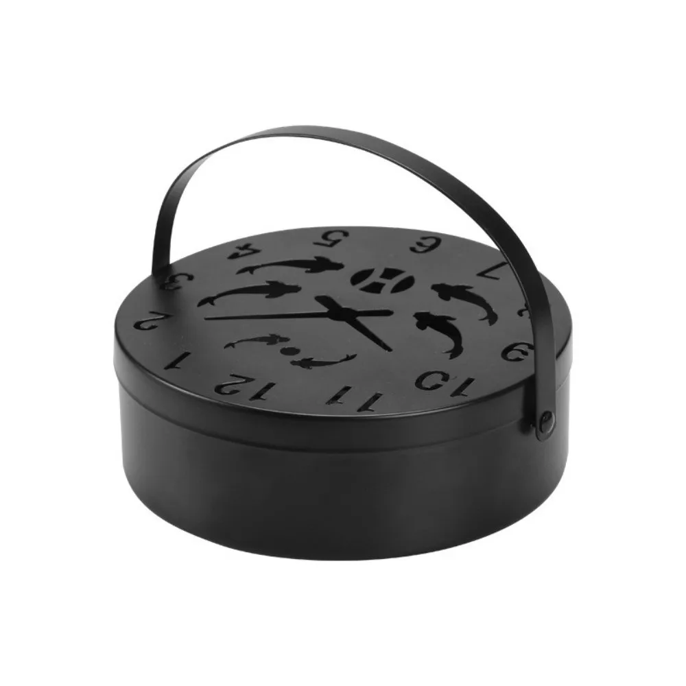 Durable Retro Mosquito Coils Tray Rustproof Portable Incense Burner Round Heat-Resistant Aromatherapy Stove Balcony