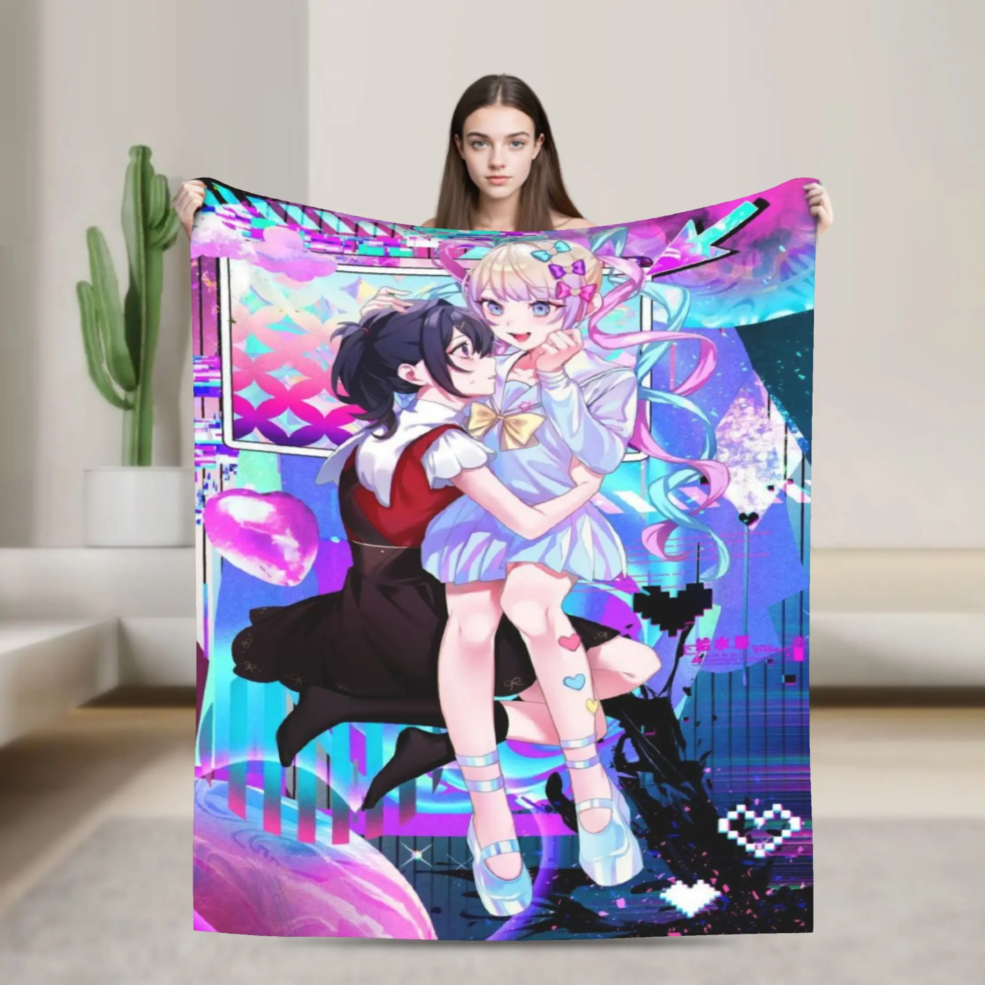 Stylish Needy Girl Streamer Overload Blankets Super Soft Coral Fleece Plush  Relax Throw Blanket Machine Washable
