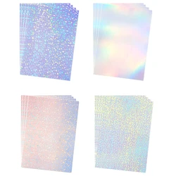 Transparent Holographic Overlay Vinyl Lamination Sheets Adhesive Stickers Paper Clear Photos Protective Film Decoration