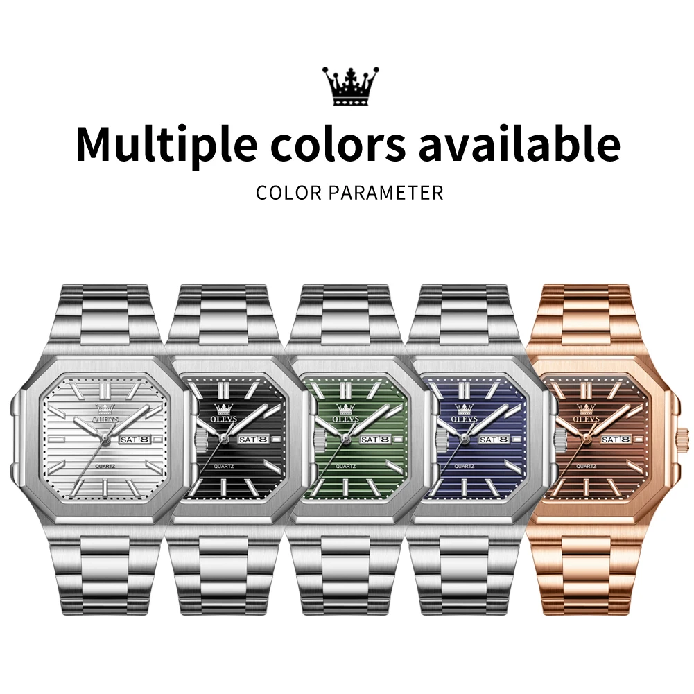 

Мужские кварцевые часы OLEVS 3731, роскошные, водонепроницаемые, с календарем, светящимся большим циферблатом, модные, простые, для бизнеса.