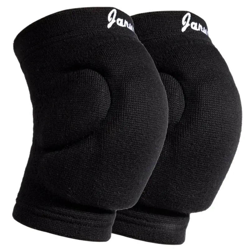 Universal Black Color Sports Thickening Knee Pads Volleyball Extreme Sports Kneepad Brace Support Dancing Elastic Knee Protector