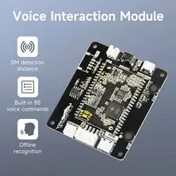 Yahboom Módulo de interacción de voz inteligente, soporte de reconocimiento IA, 85 comandos de voz, micrófono ROS ROS2 para RaspberryPi Jetson