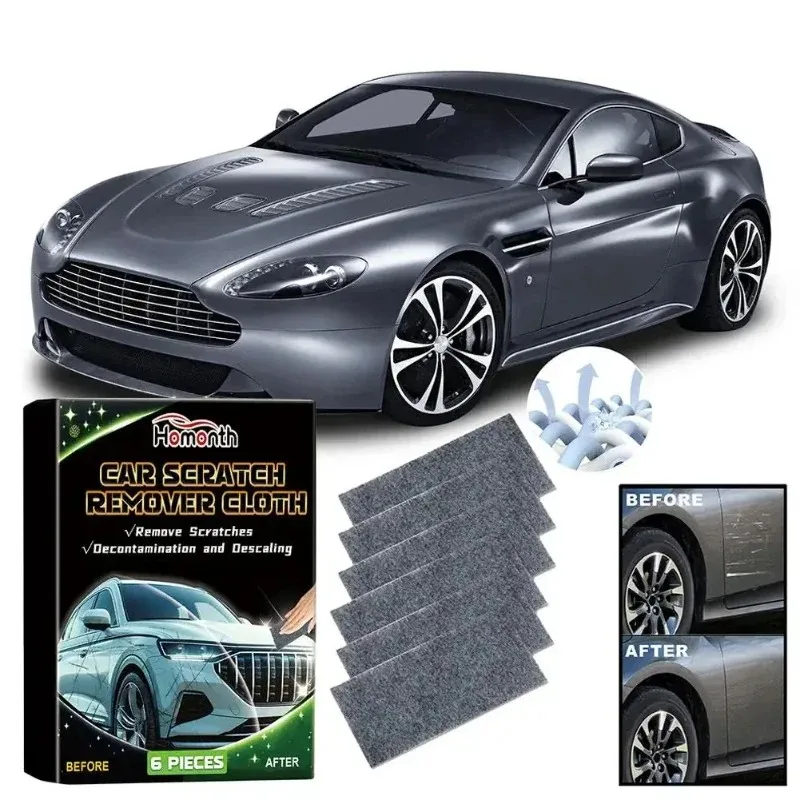 6/12pc Quality Nano Sparkle Anti-Scratch Cloth For Car Universal Metal Surface Instant Polishing Cloth Smart Car Surface Scratch