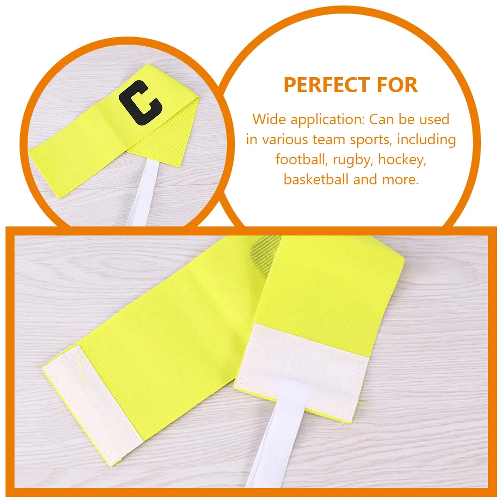 3 Pcs Football Training Supplies Captain C-label Armband Yellow Armbands for Soccer Supply Professional Portable