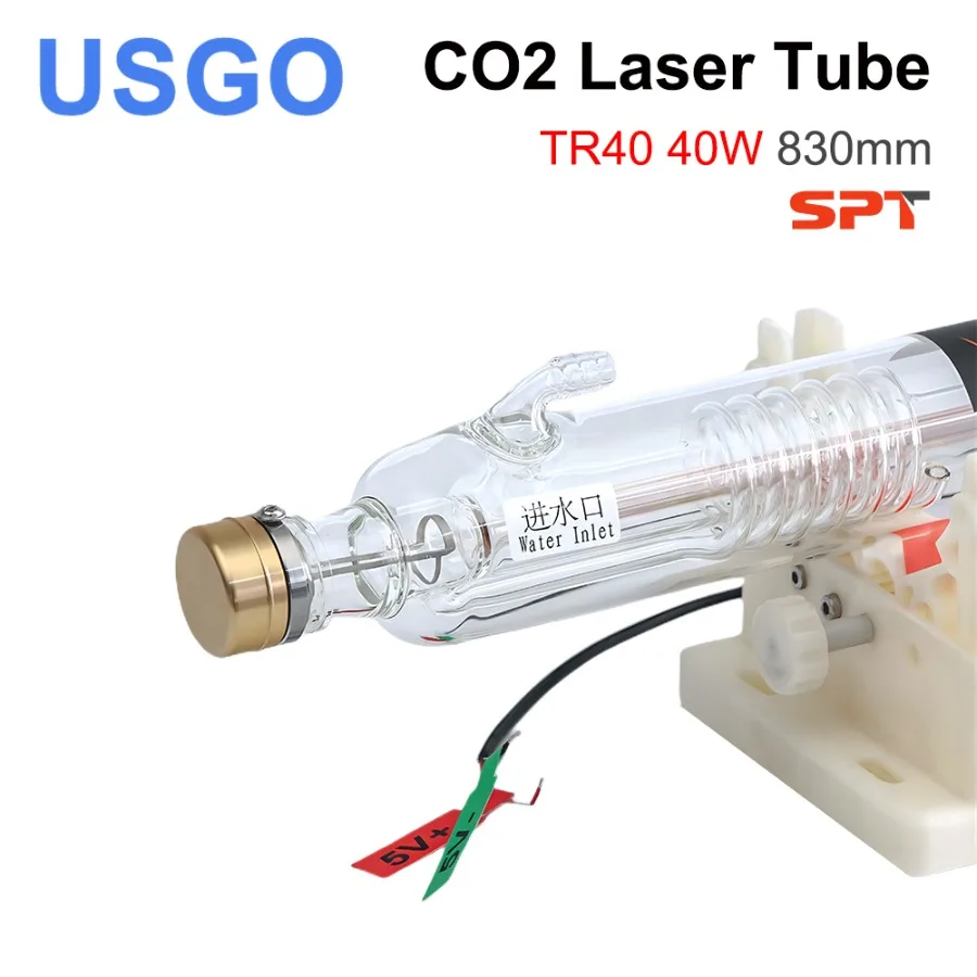 

USGO SPT TR40 40-50W Co2 Laser Tube Length 830mm Dia.80mm for CO2 Laser Engraving And Cutting Machine