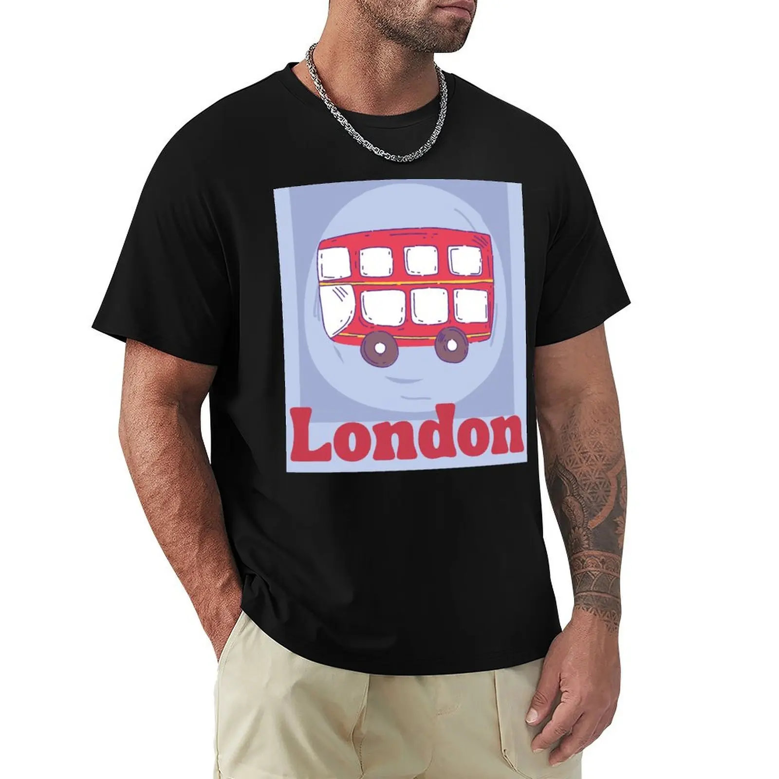 London England Design Featuring Double Decker T-Shirt Casual Light Summer Short Sleeve Top
