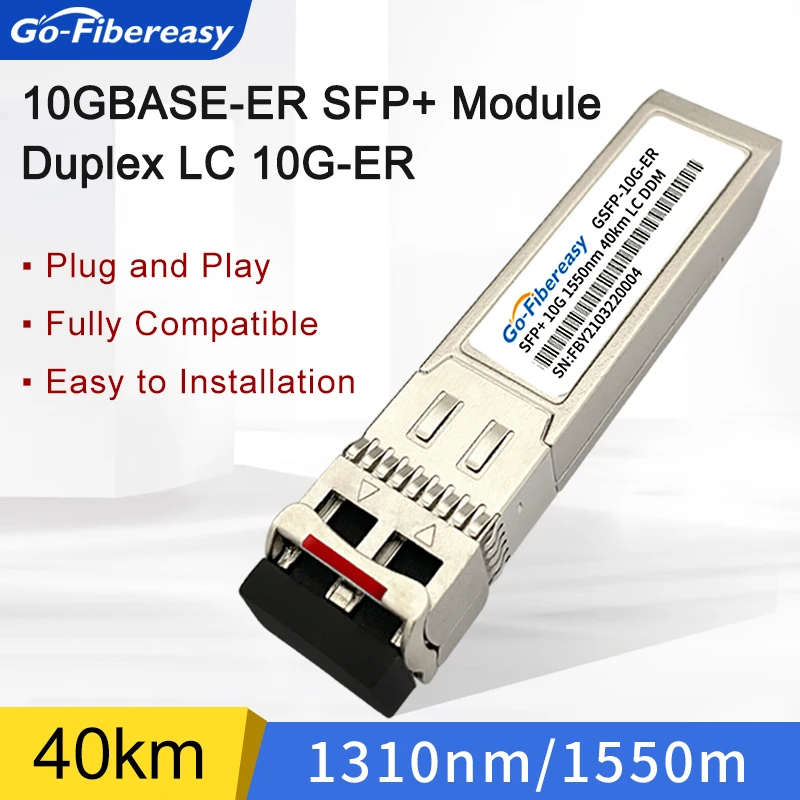 

SFP 10Gb ER 40km Transceiver Module 10GBASE-ER Single Mode Dual LC For Mikrotik/Ubiquiti/TP-Link/D-Link 10Gigabit Optical Switch