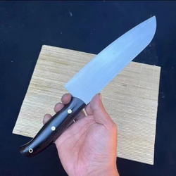 7 Inch Husa Knife ATS34 Steel Blade Chefs Cleaver Sashimi Slicing Sushi Santoku Kitchen Knives Handmade Forged Cooking Tools