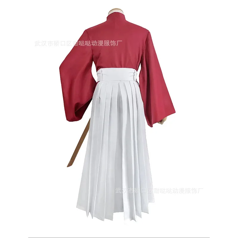 Rurouni Kenshin Disfraz Peluca Himura Kimono Haori Kendo Traje Halloween Anime Clásico Cosplay Uniforme Suita;2'k,8;c'