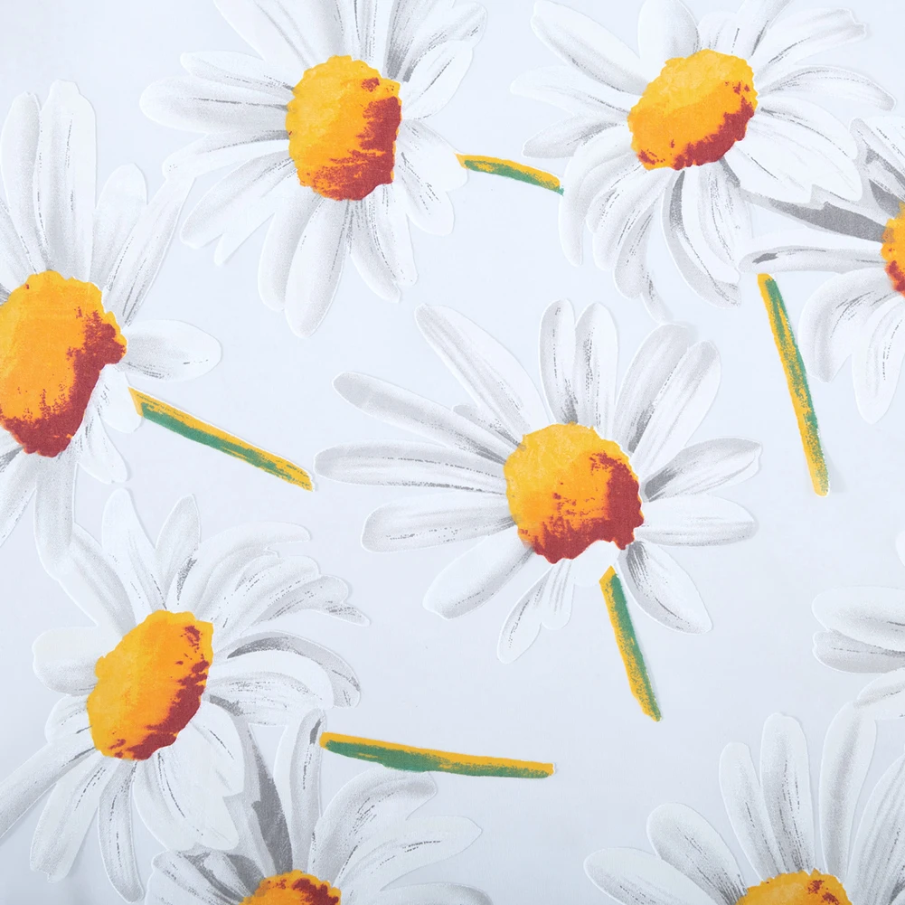 Tende stampate per soggiorno schermo per finestra fantasia margherita prodotto finito tenda in Tulle fiore decorazioni per la casa