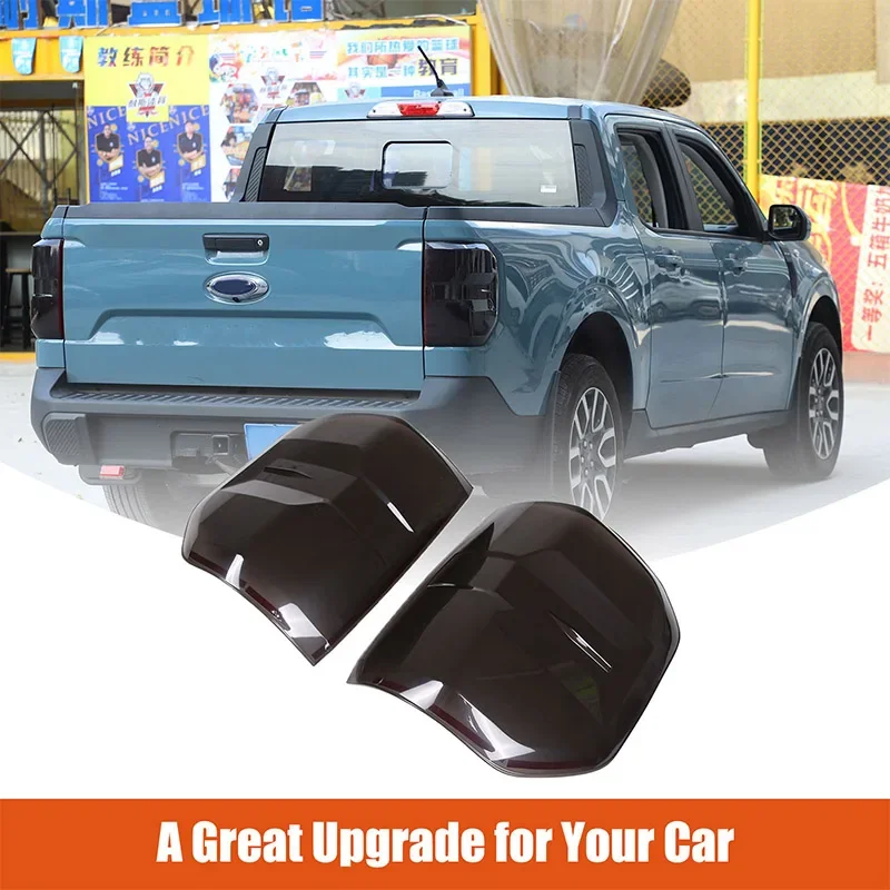For Ford Maverick 2022-2025 Car tail light blackened shell ABS transparent gray tail light cover tail light cover Accessories