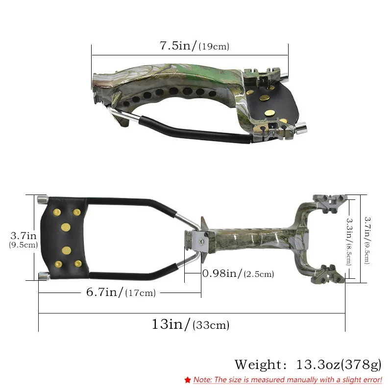 Alloy Camouflage Slingshot Foldable Wrist Rest Metal Slingshot Multi-functional Hunting Fish Shooting Portable Sling