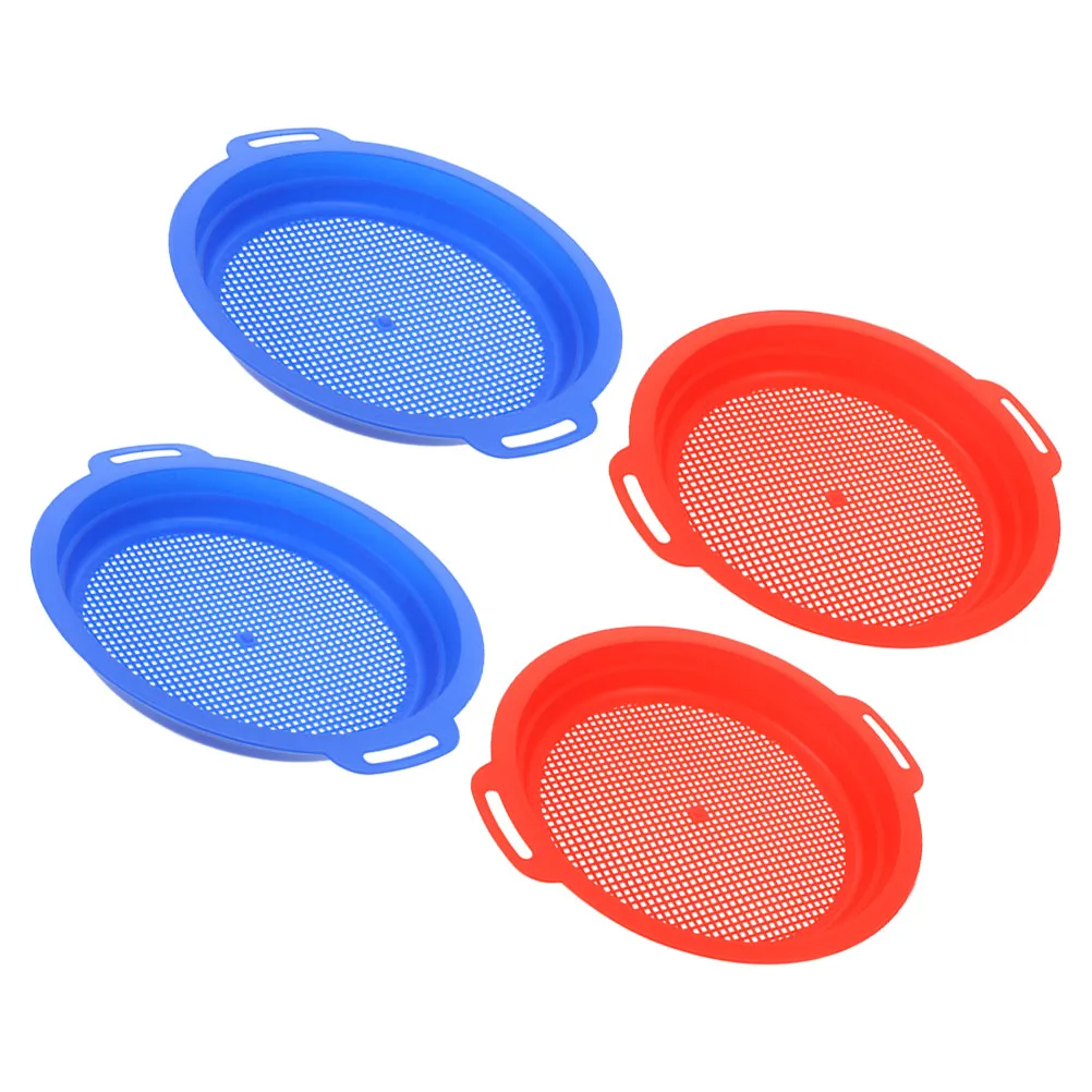 4 Pcs Children's Beach Screen Toys Sand Strainer Childrens Play Sieve for Plastic Kids Sifter