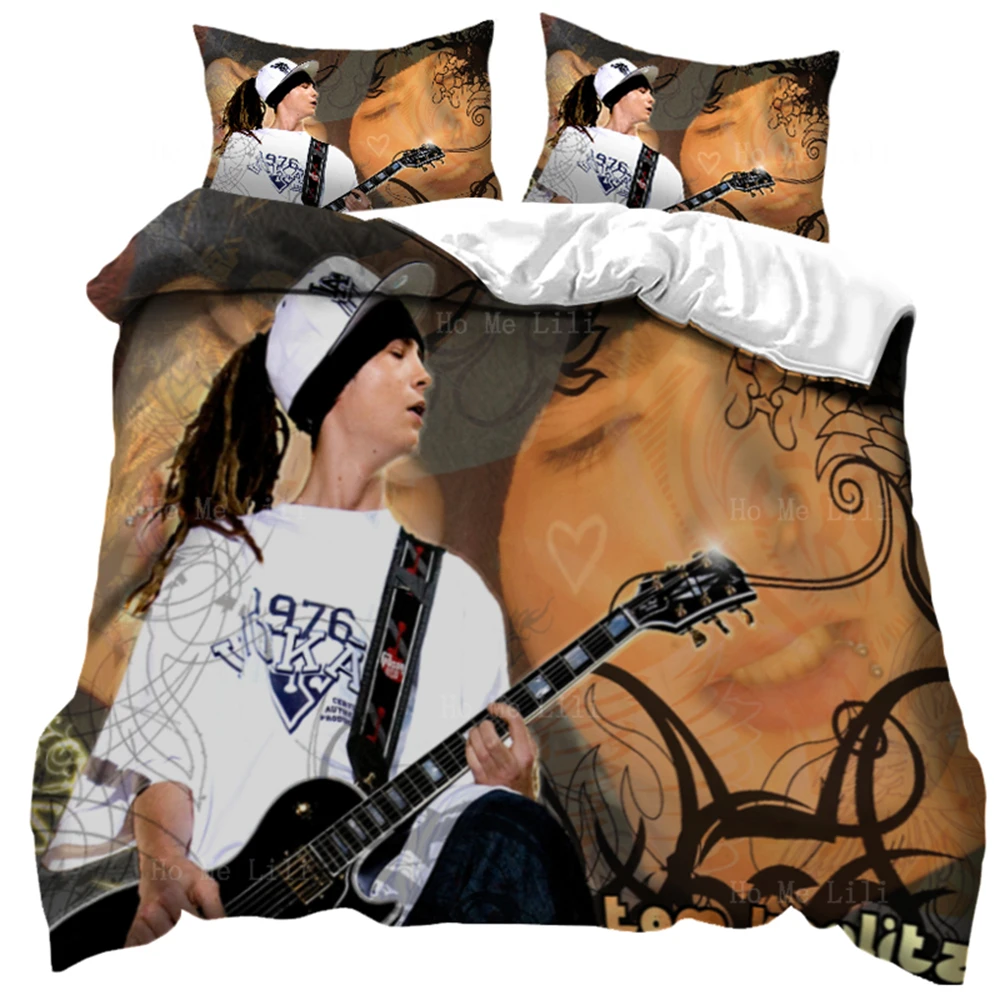 Tokyo Hotel Member Guitarist Tom Kaulitz Play The Guitar Trend Pretty Pictures Duvet Cover Set Bedding Decor