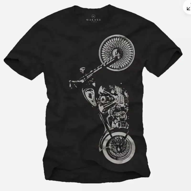 Motorcycle Rocker Men'S T Shirt With Custom Chopper Biker