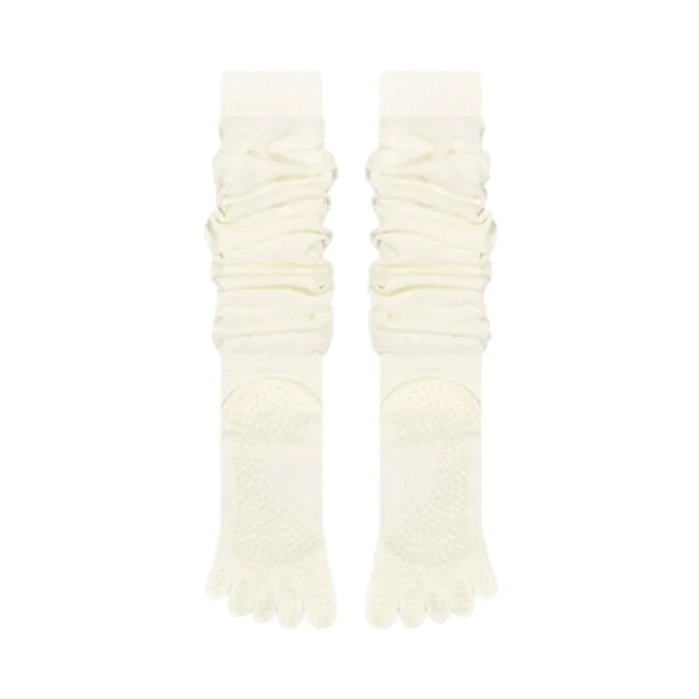 

Fashion Cotton Five Finger Yoga Socks Non-Slip Split Toe Over Knee Socks Breathable Grips Pilates Socks Sports